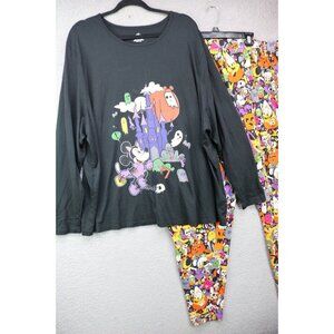 Disney Women's Halloween Pajama Set-Size 3X-Organic Cotton Blend-Pockets